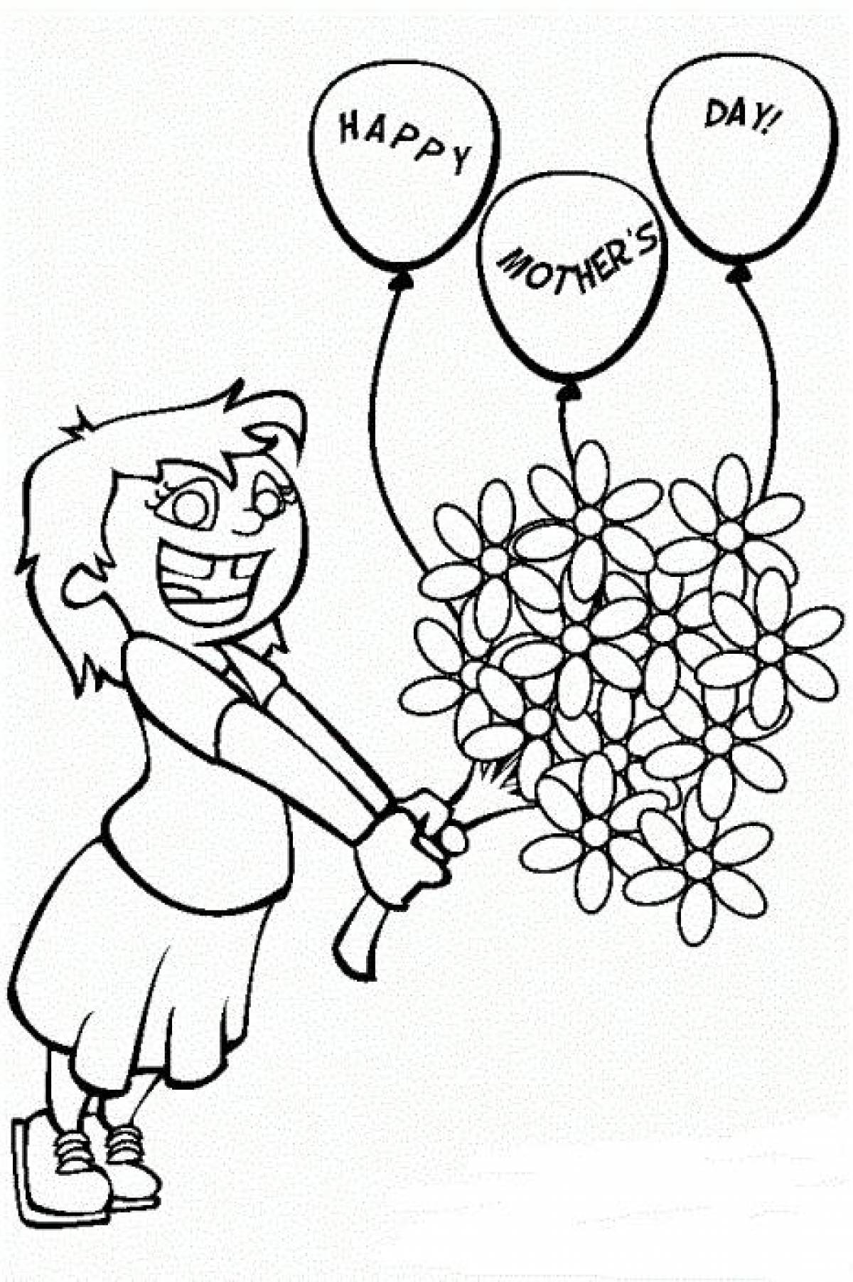 Bouquet and balloons