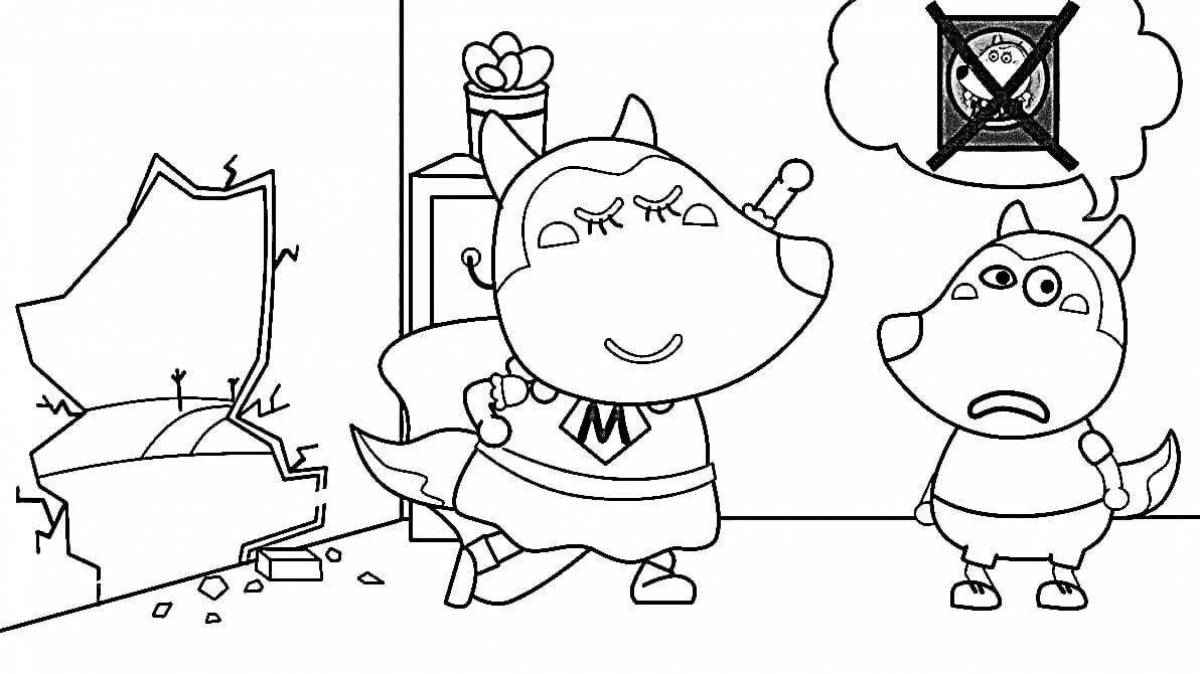 вульфу и его друзья. раскраска вульфа и люси мультик. Wolfoo раскраска. вульфу и его друзья. раскраски мультяшные.
