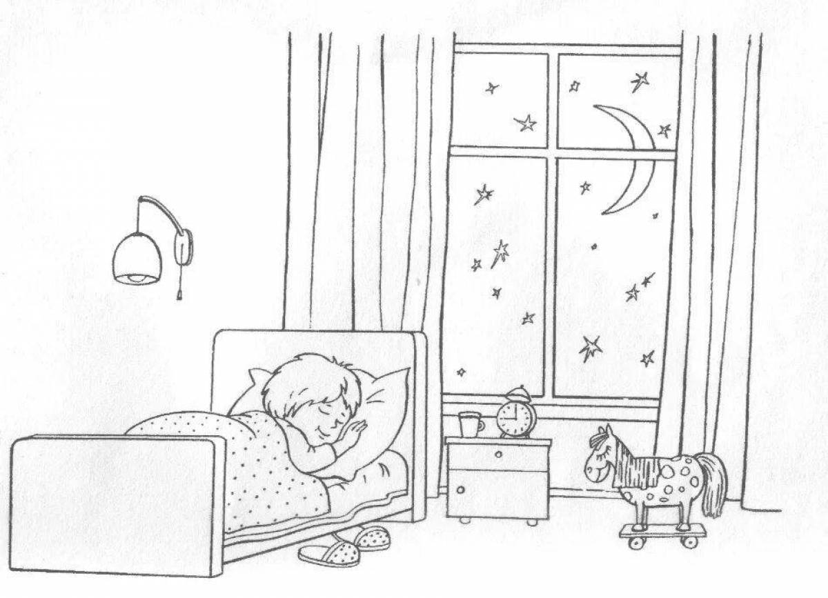 Раскраска режим дня для дошкольников. Режим дня раскраска. Где можно утром распечатать. Где можно утром распечатать. Части суток задания для дошкольников.