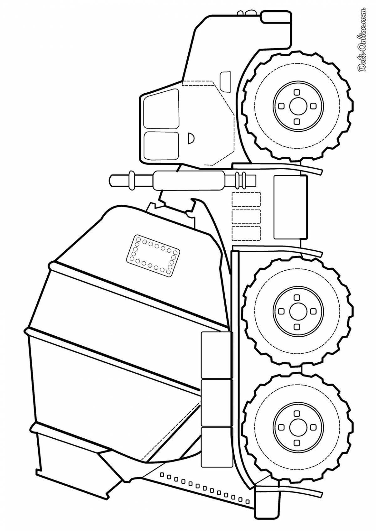 Бетономешалка картинка раскраска