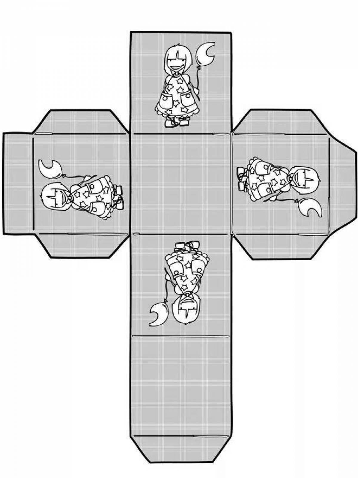 Кубик нарисовать и склеить