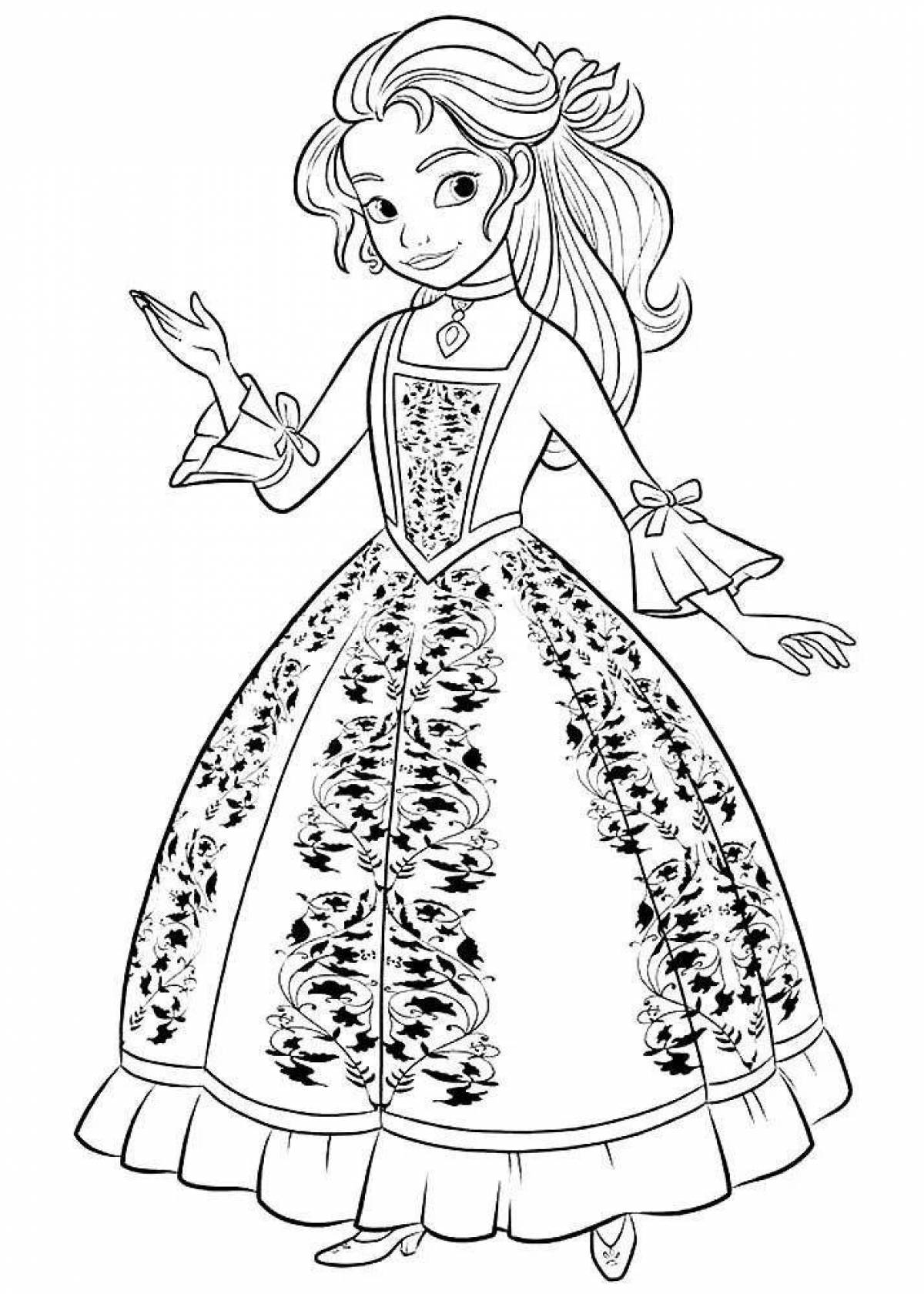 Living elena princess coloring page