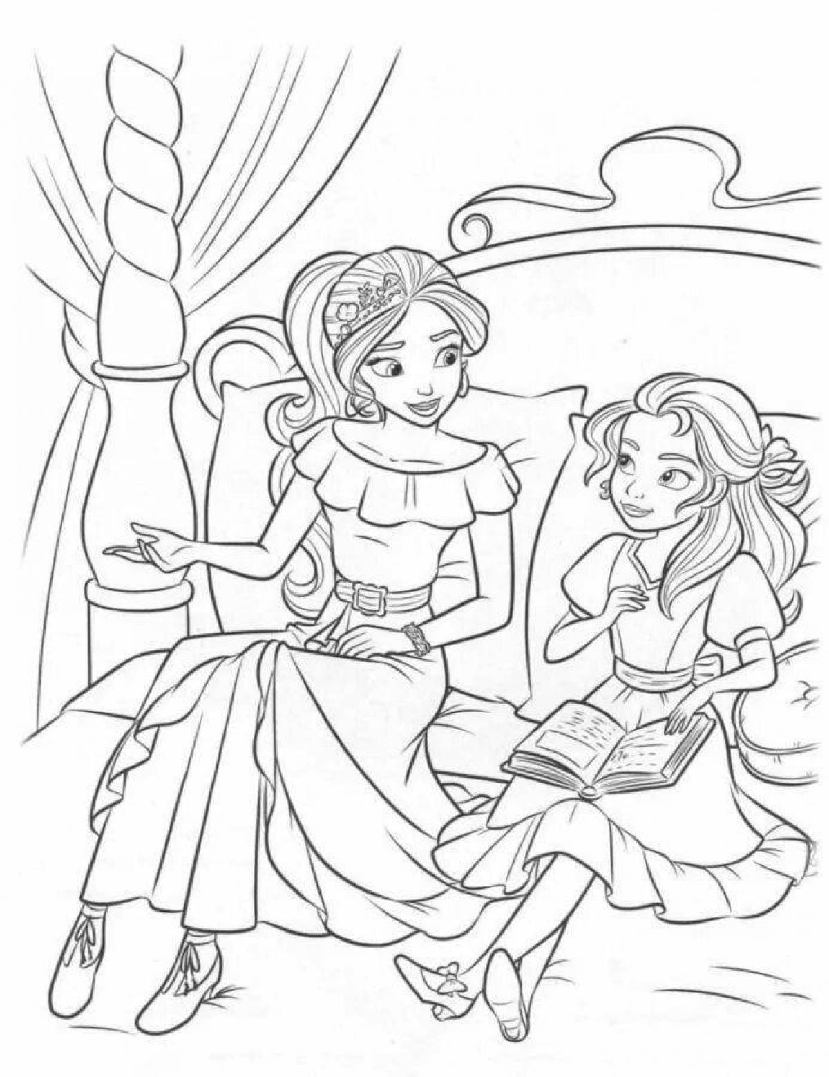 Fairytale elena princess coloring book