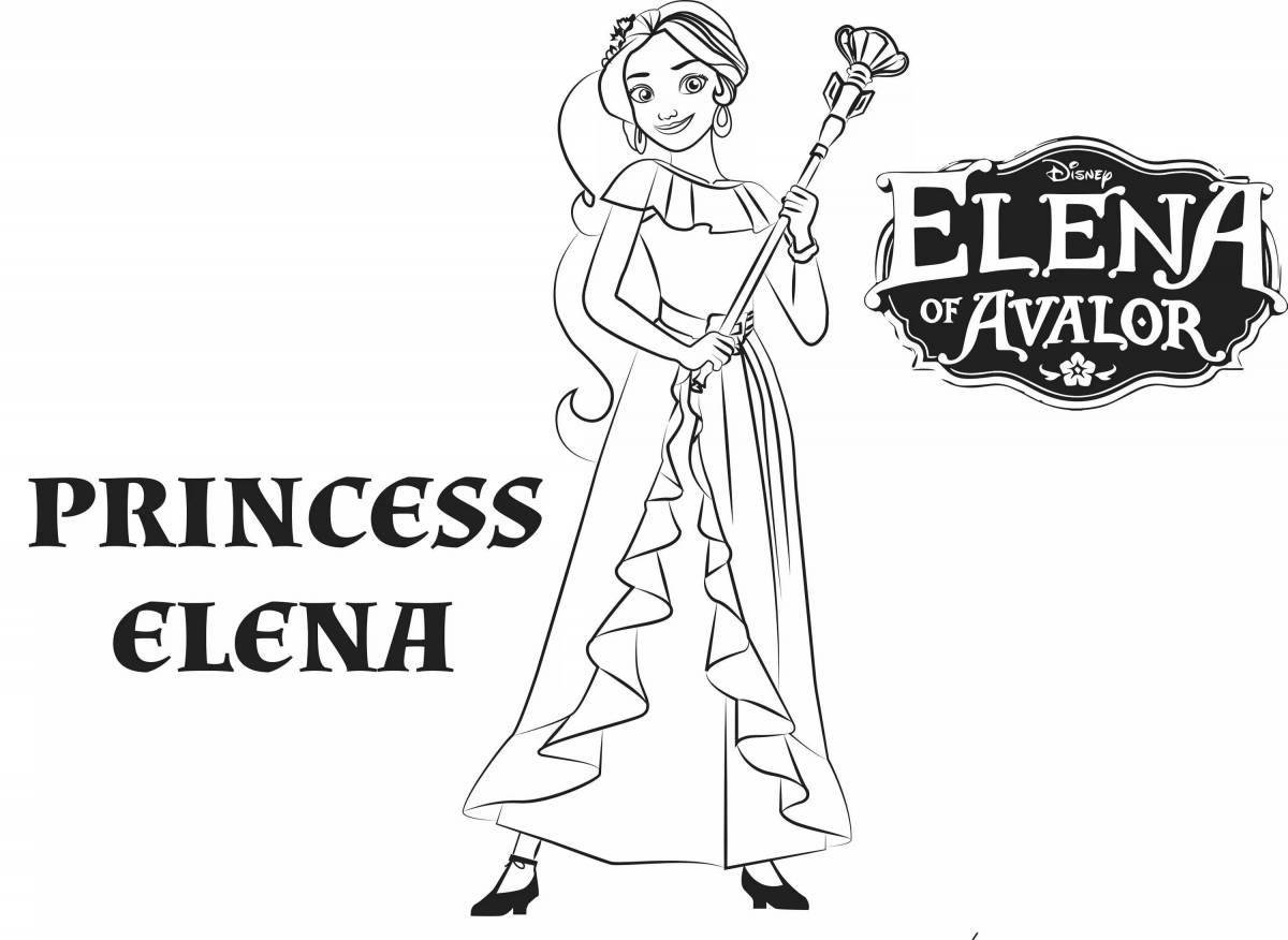 Amazing elena princess coloring book