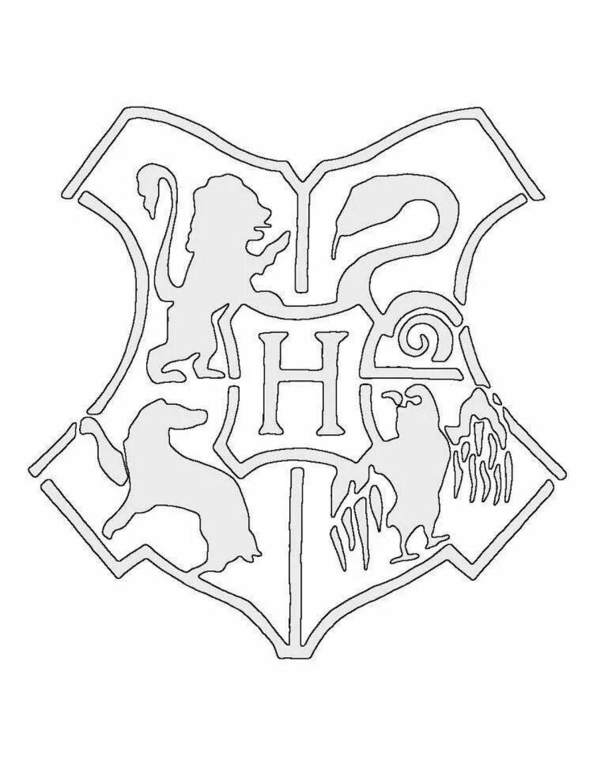 Coloring the royal coat of arms of hogwarts