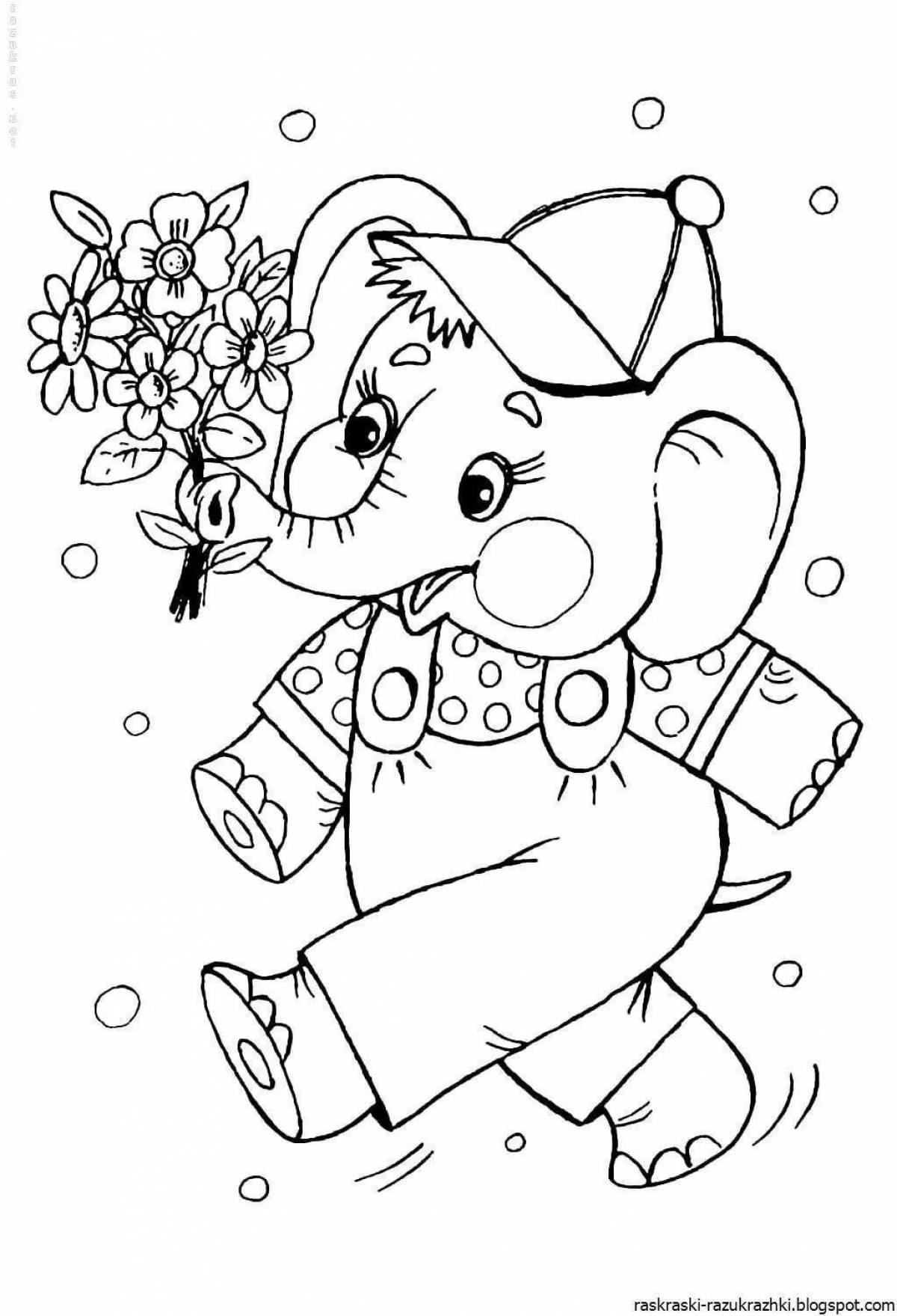 Adorable coloring book for kids 6-8 years old