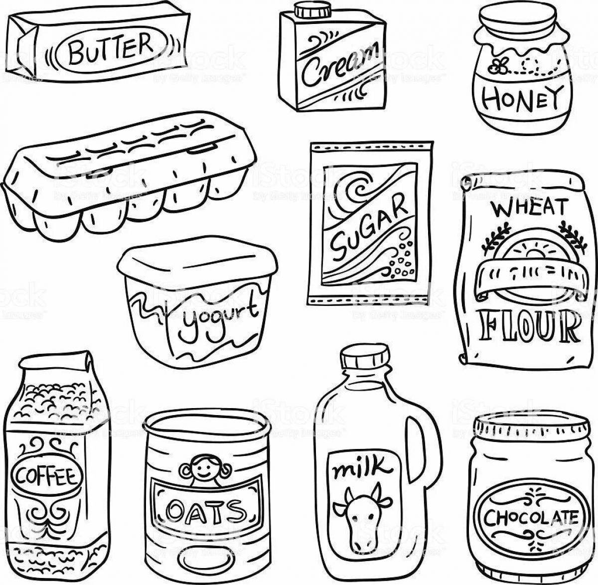 Delightful ooty food coloring page