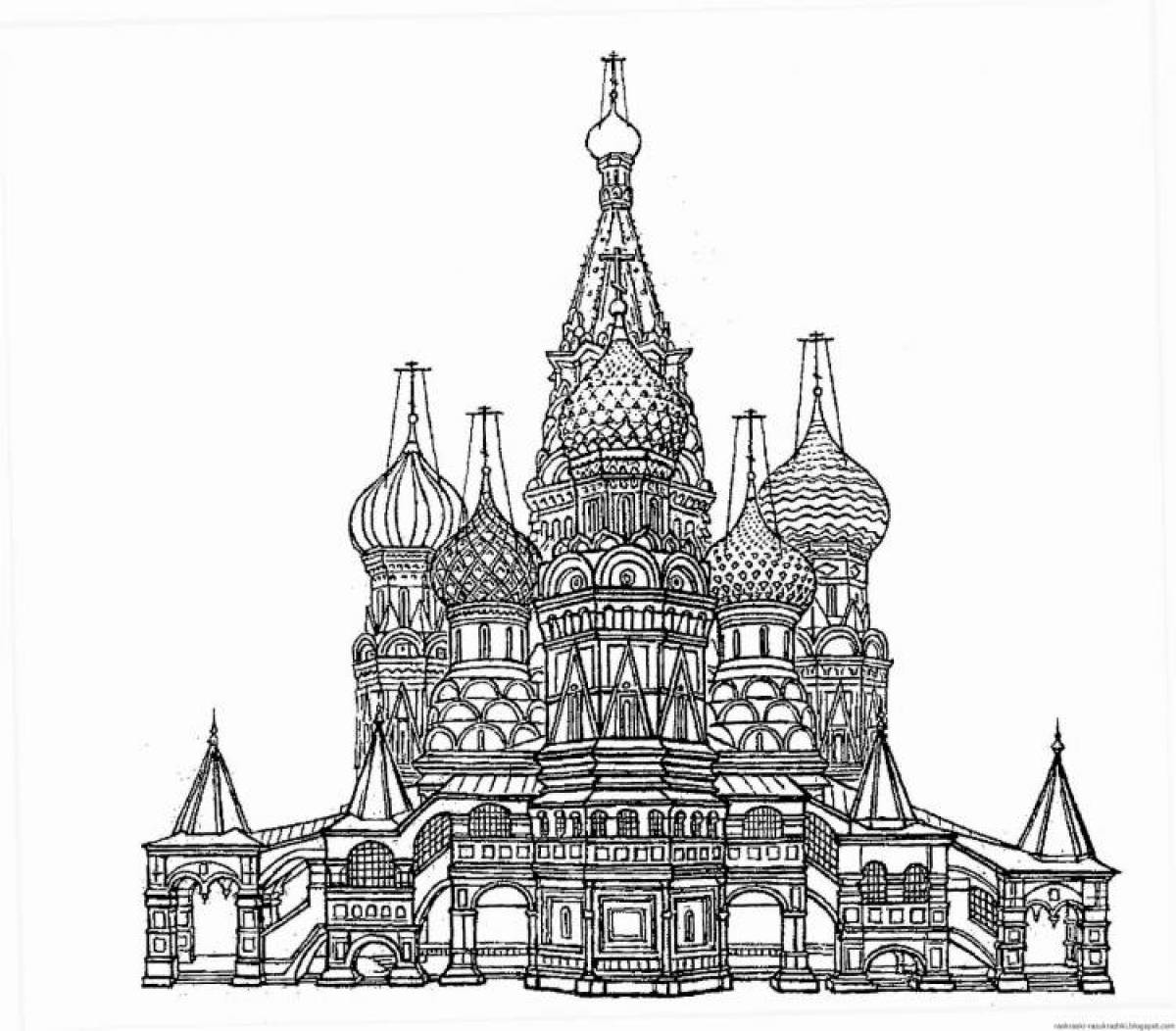 Amazing St. Basil's Church coloring page