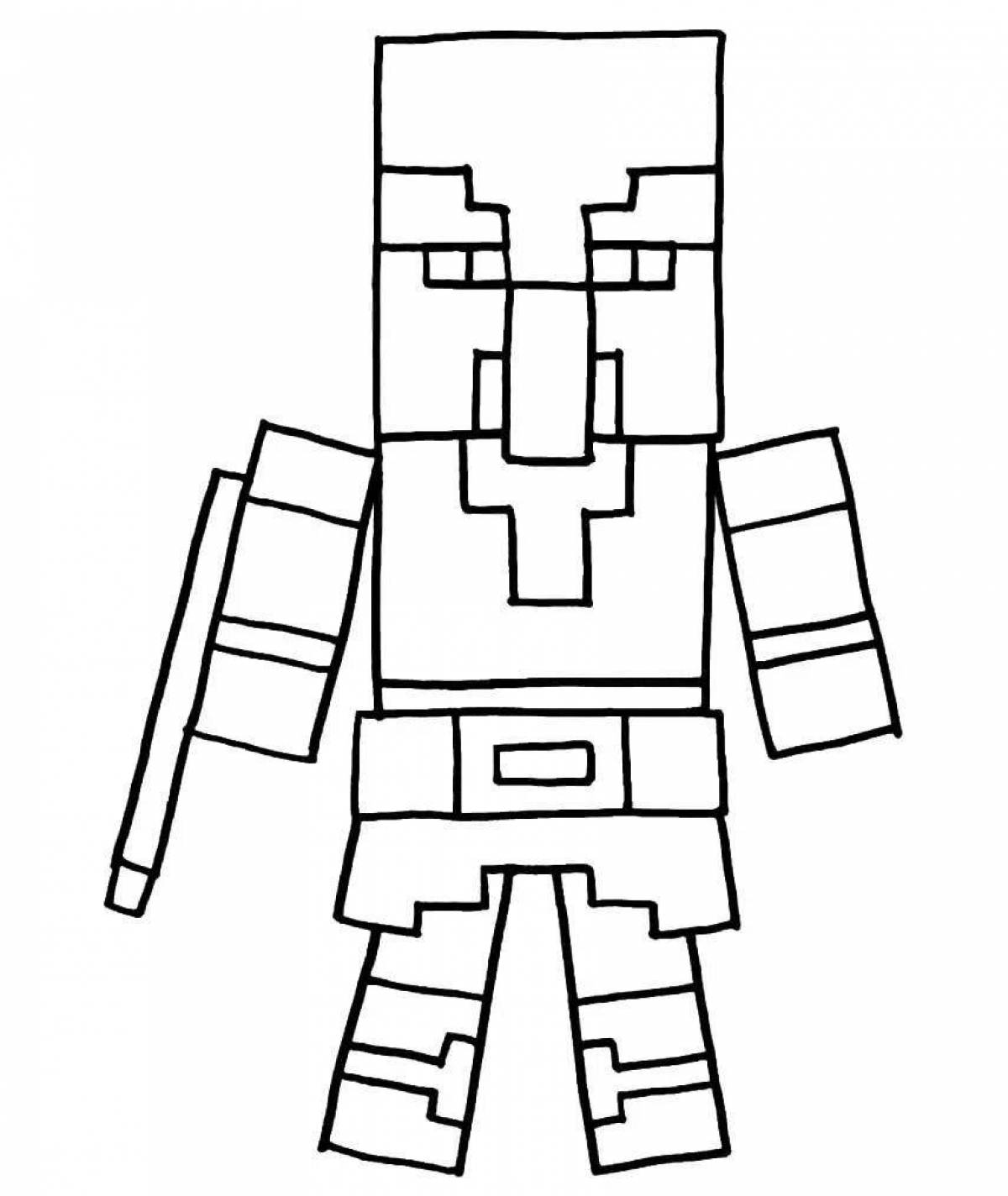 Minecraft resident coloring page