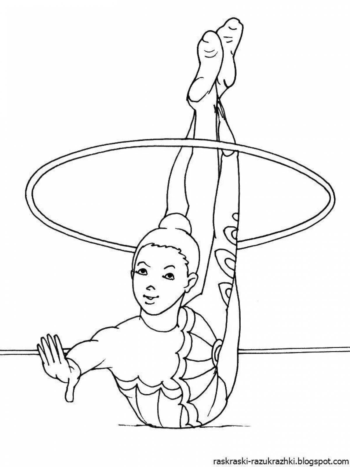 Great gymnastic coloring book for little ones