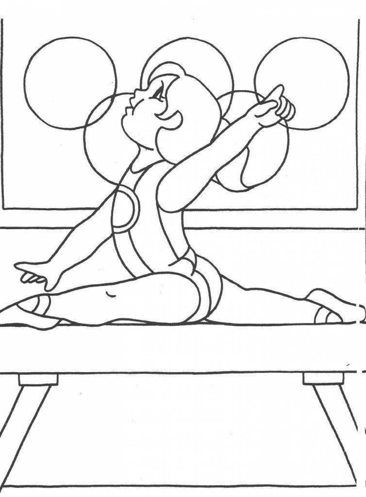 Glorious Gymnastics Coloring Book for Toddlers
