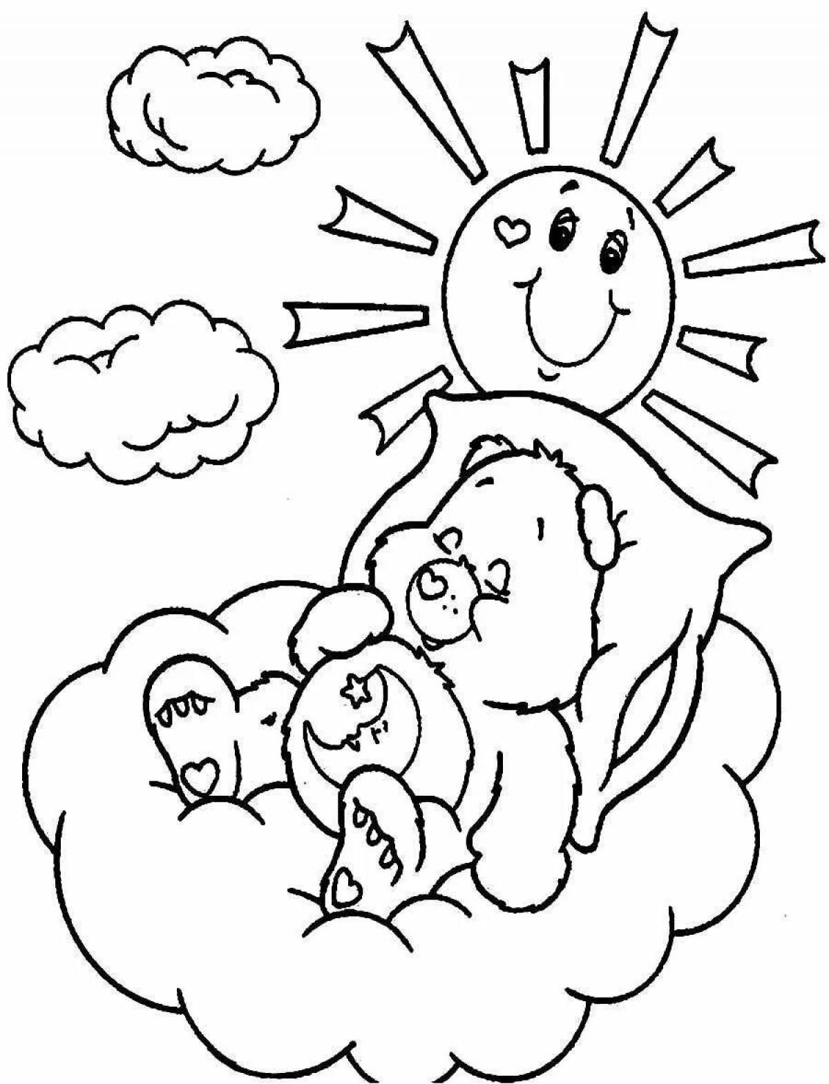 Magic morning coloring page for kids