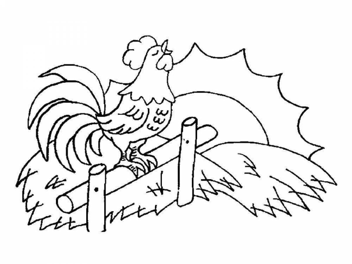 Rough morning coloring page for kids