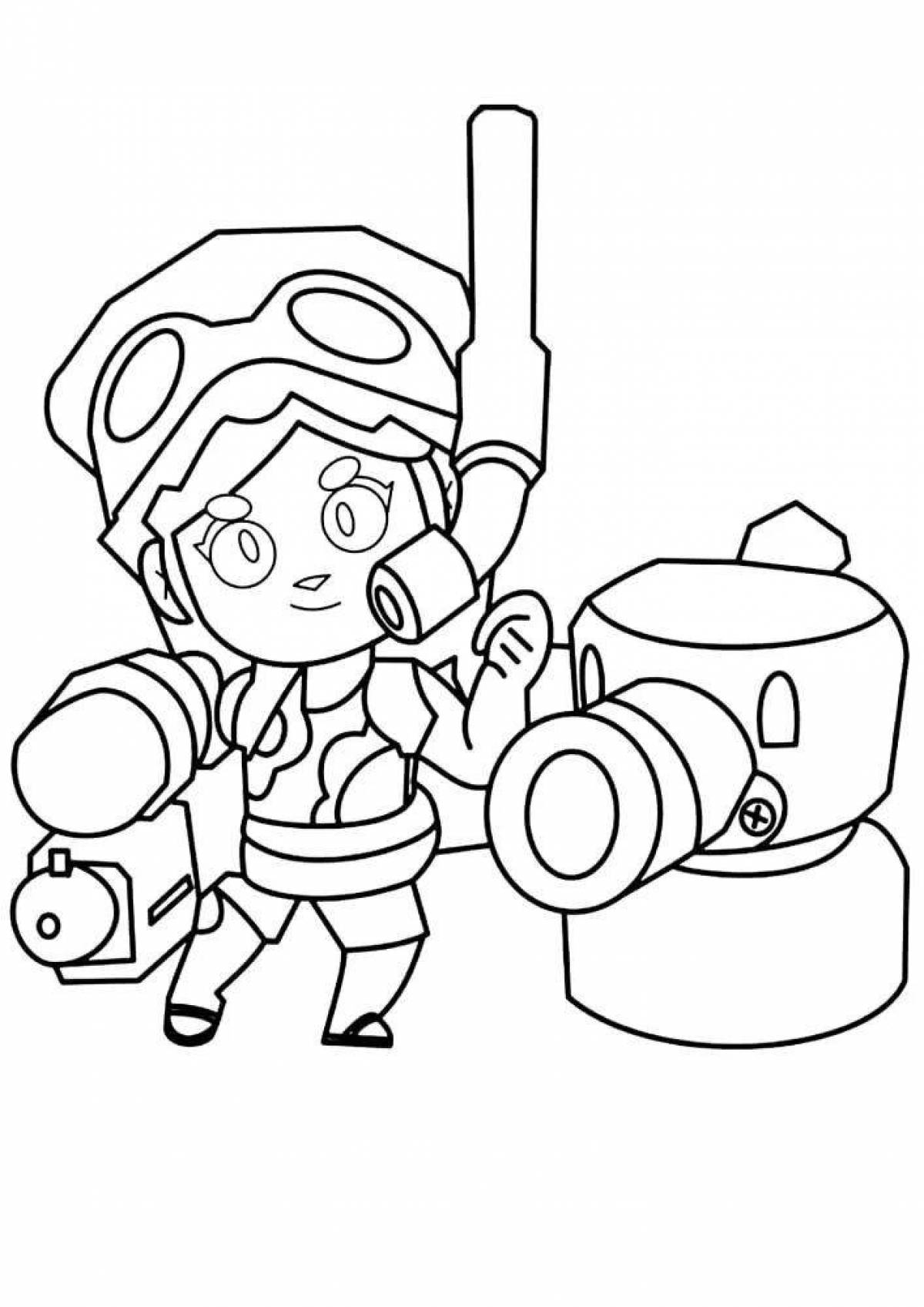 Раскраска Красочная страница раскраски джесси браво старс