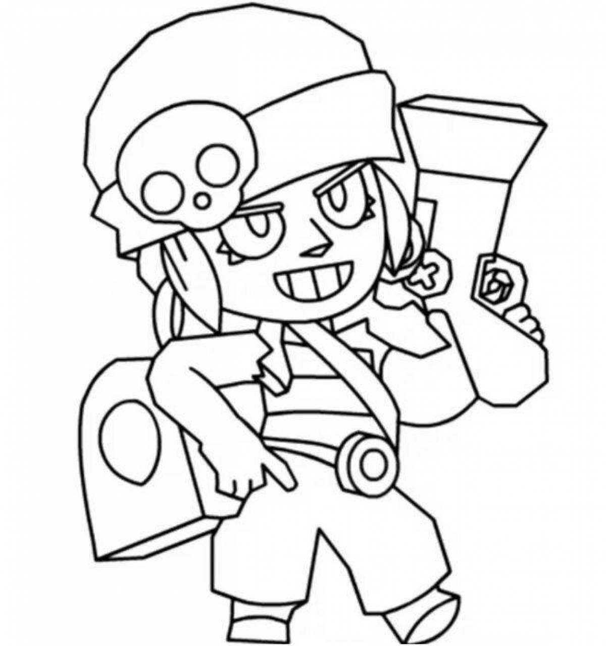 Раскраска Игривая страница раскраски джесси браво старс