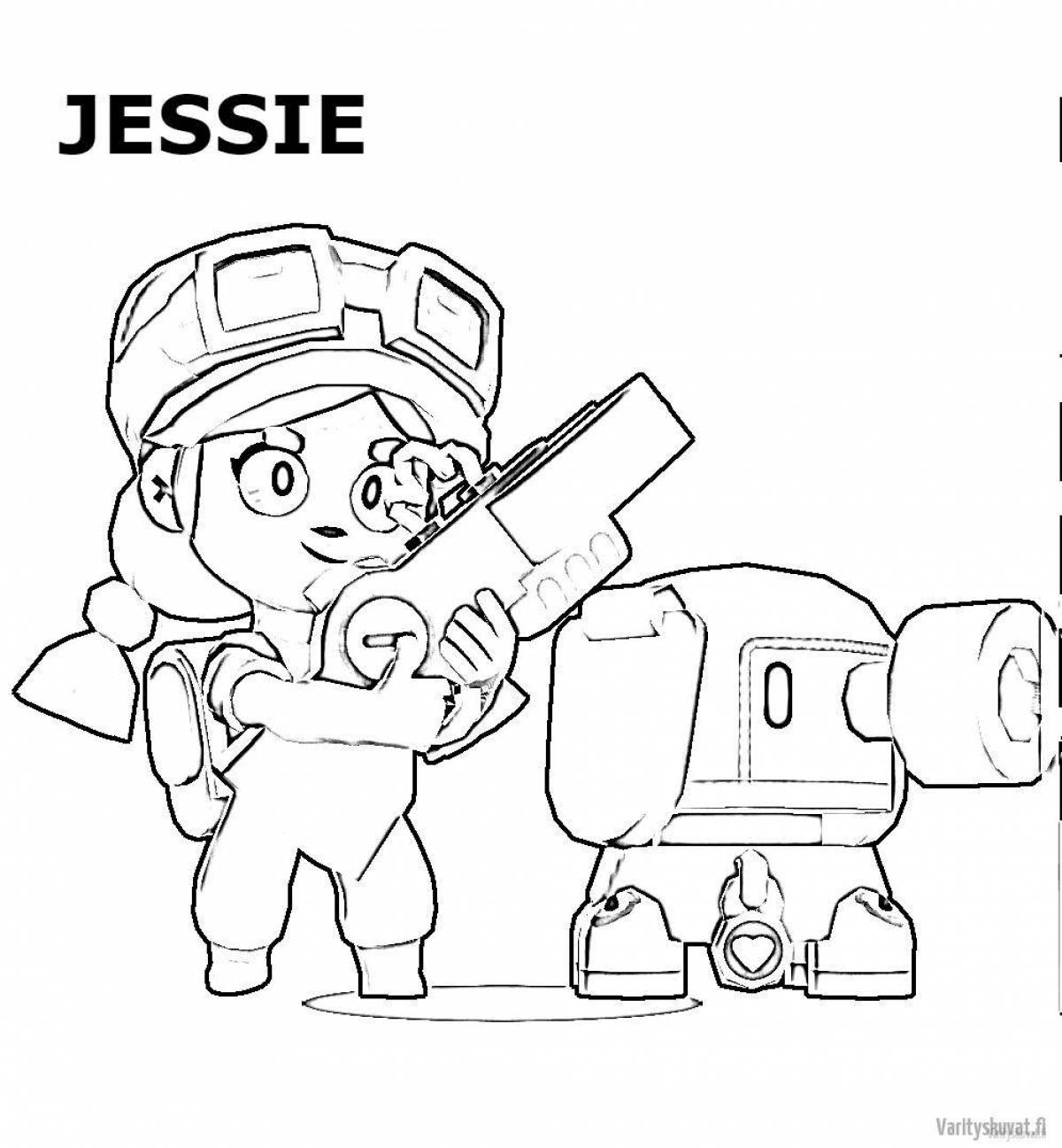 Animated coloring jessie bravo stars