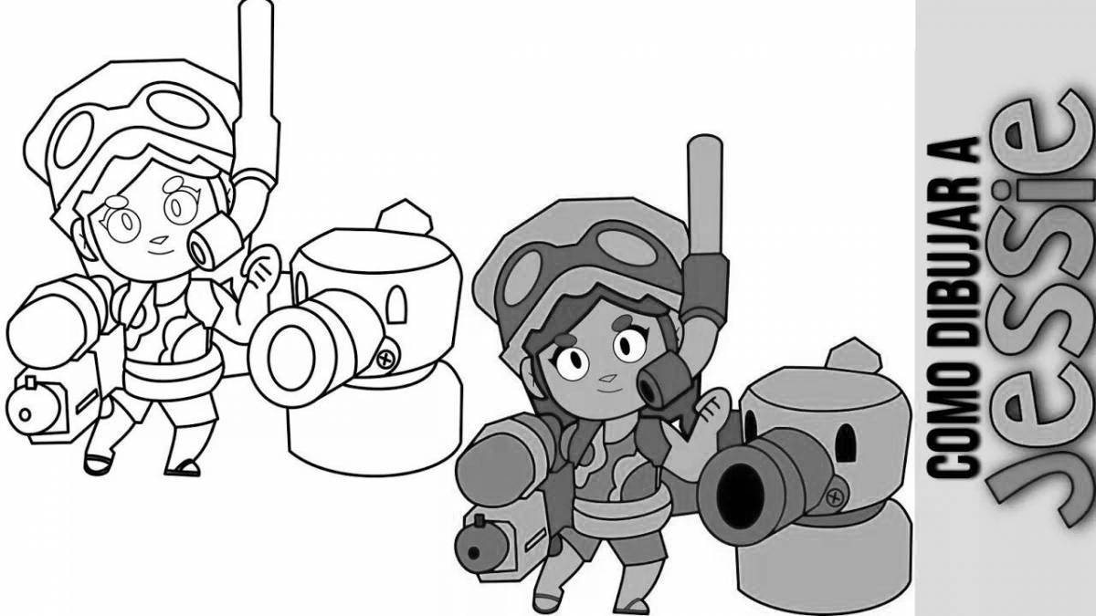 Раскраска Блестящая раскраска джесси браво старс