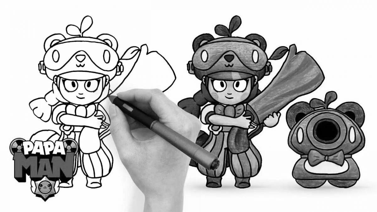 Раскраска Раскраска jesse bravo stars с насыщенными цветами