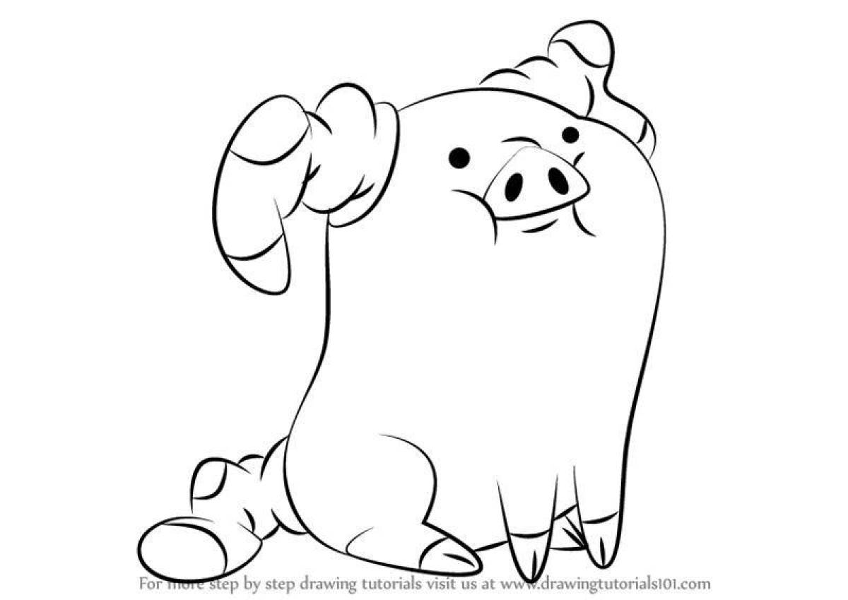 Mabel and chubby coloring page