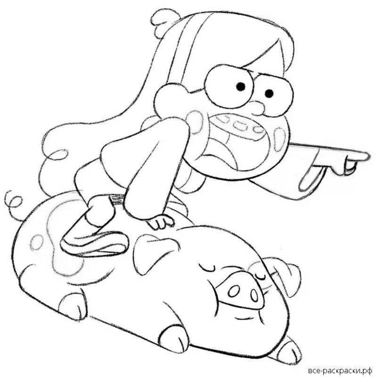 Sweet mabel and chubby coloring