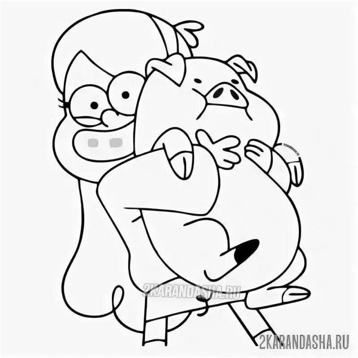 Attractive coloring mabel and chubby