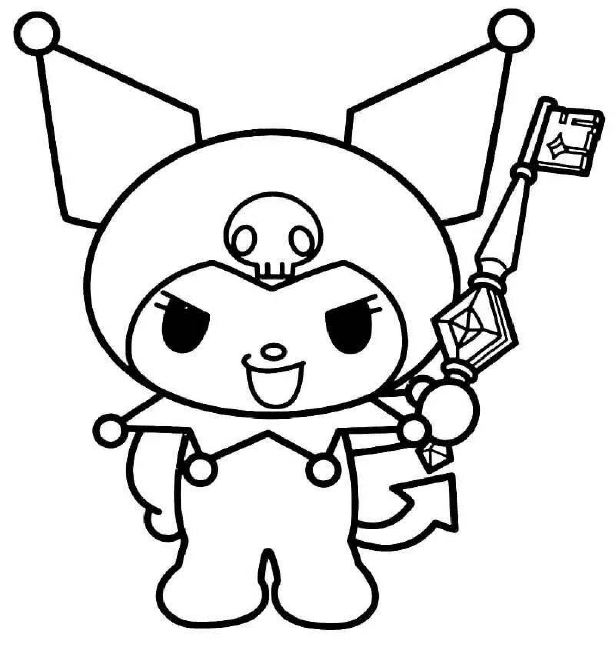 Amazing hello kitty coloring page
