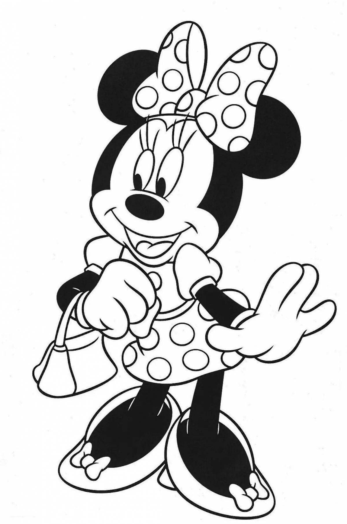 Mikimaus coloring pages for babies filled with colors