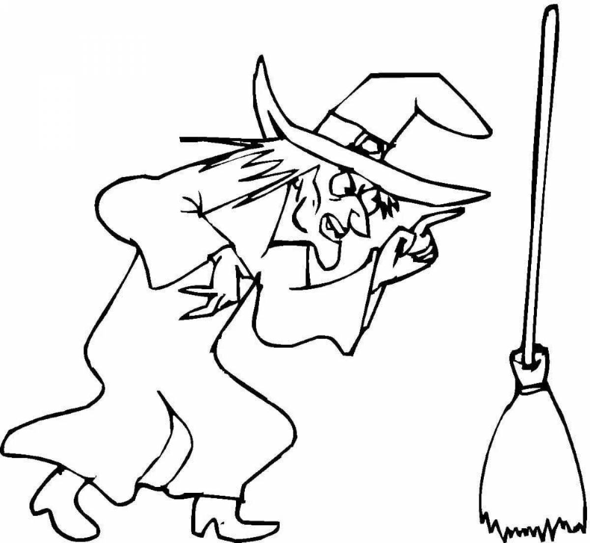 Magic coloring witch for kids