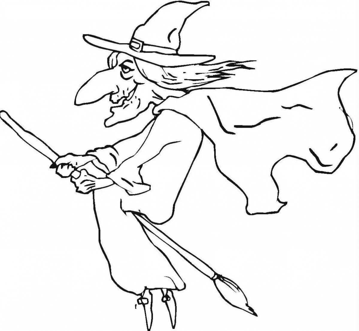 Witch coloring book witch for kids