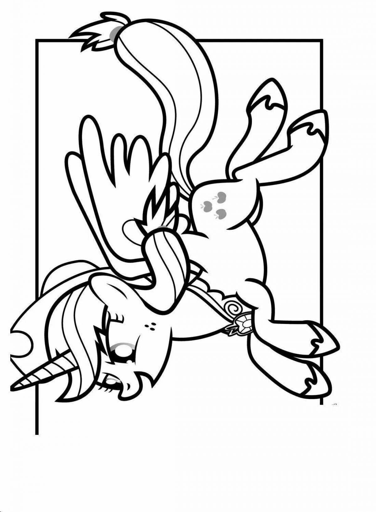 Vibrant pony play time coloring page