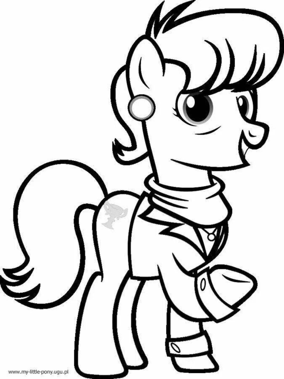 Fairytale pony play time coloring page
