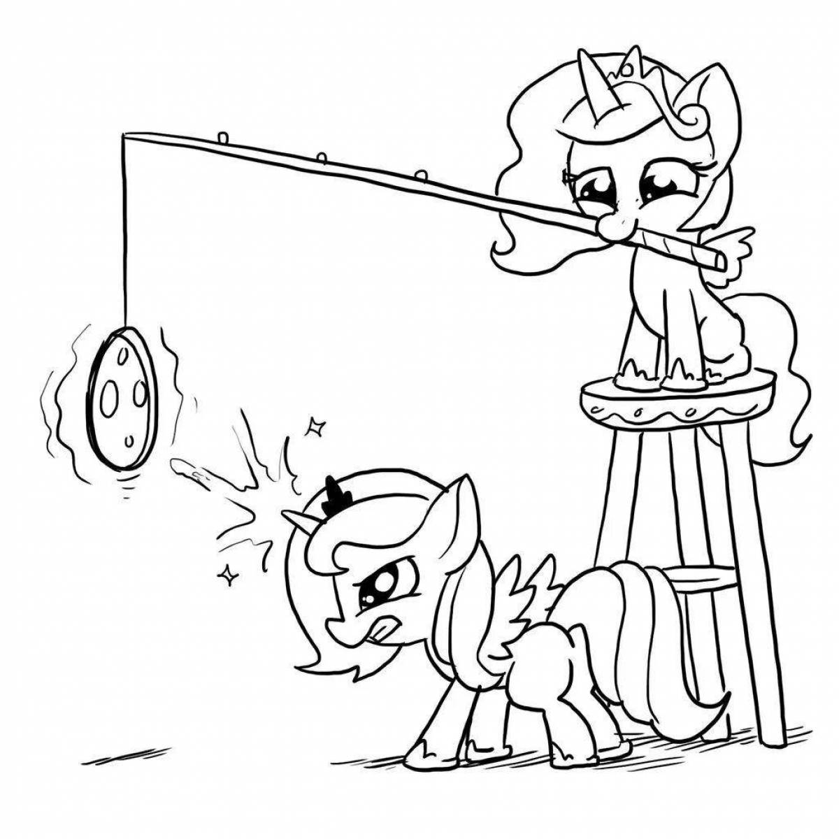 Animated Pony Time Coloring Page