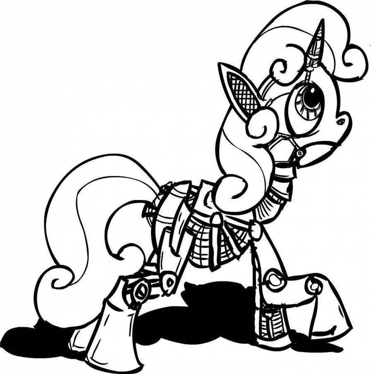 Pony Time Holiday Coloring Page