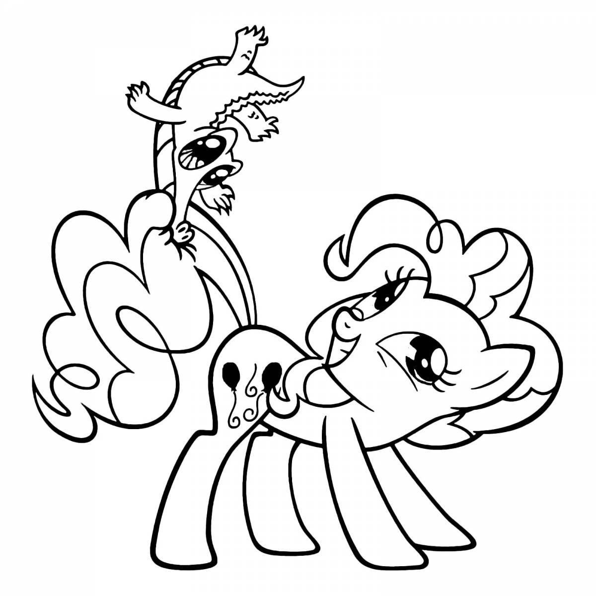 Exotic ponies coloring page