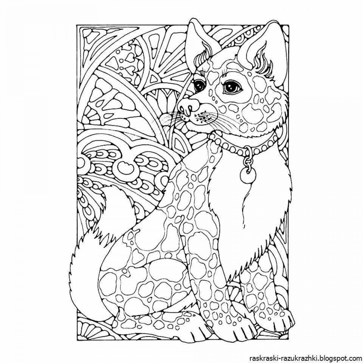 Wonderful animal coloring book for girls