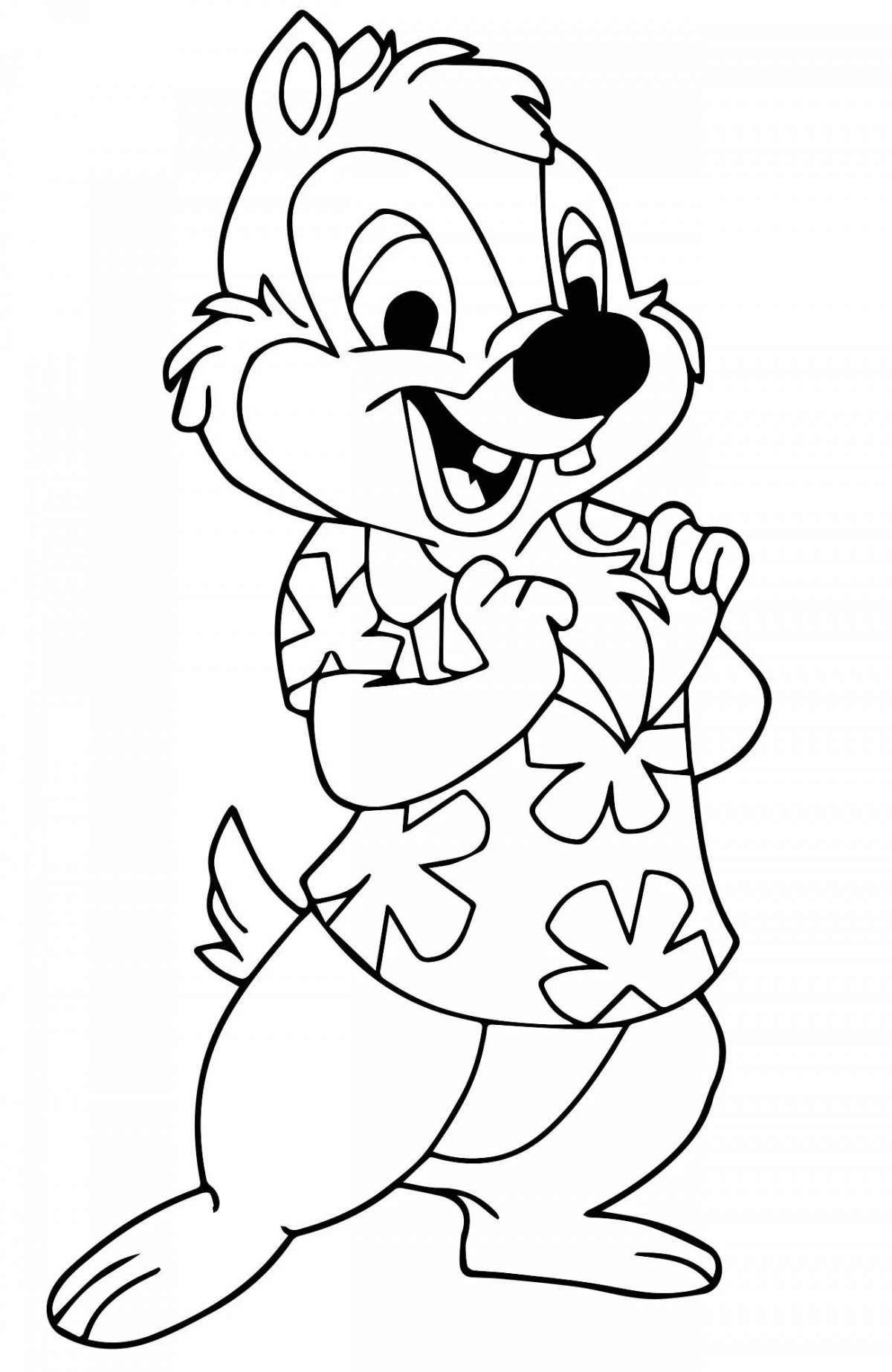 Раскраска Очаровательные мультяшные персонажи раскраски для детей