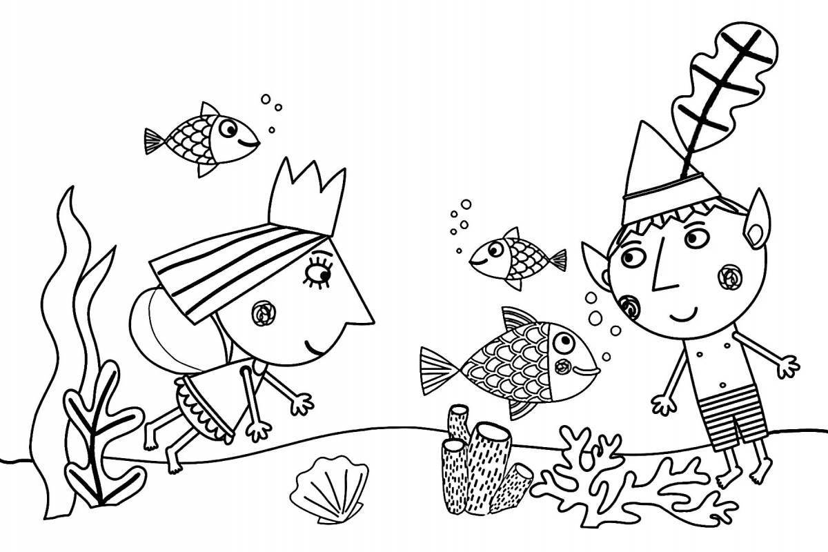 Ben and Holly's Kingdom Rampant Coloring Page
