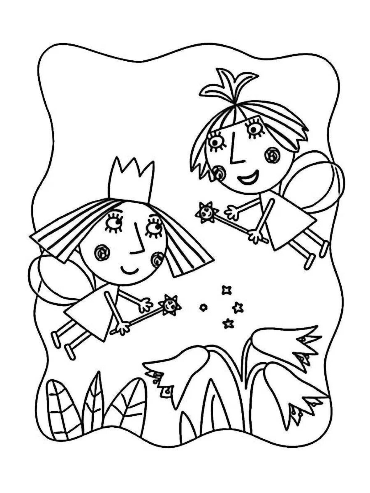 Elegant coloring ben and holly's kingdom