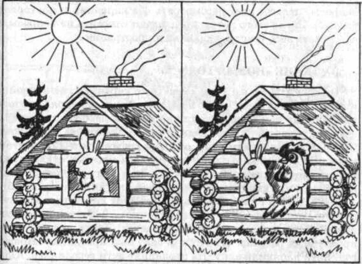Lovely bast and ice hut coloring page