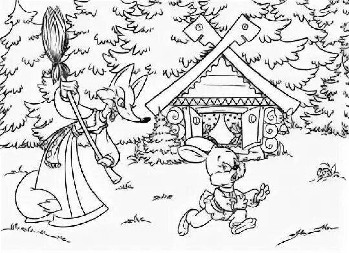 Coloring page dazzling bast and ice hut