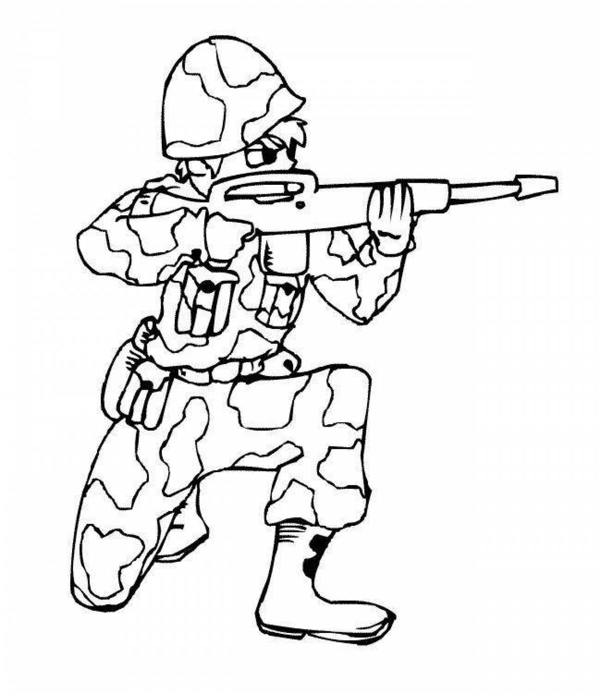 Heroic military soldiers coloring pages for boys