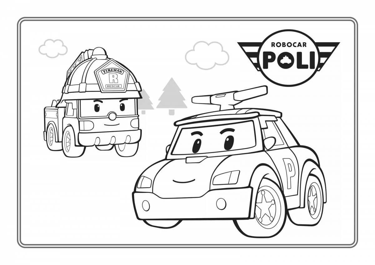 Robocar poly fun coloring