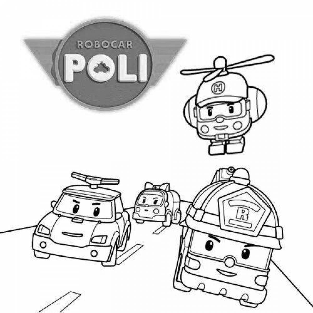 Grand Robocar Poly Coloring Page