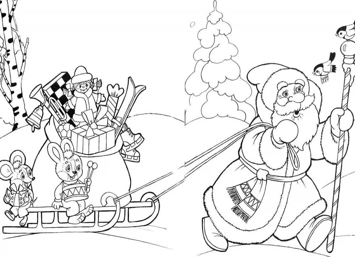 Animated snowman coloring page