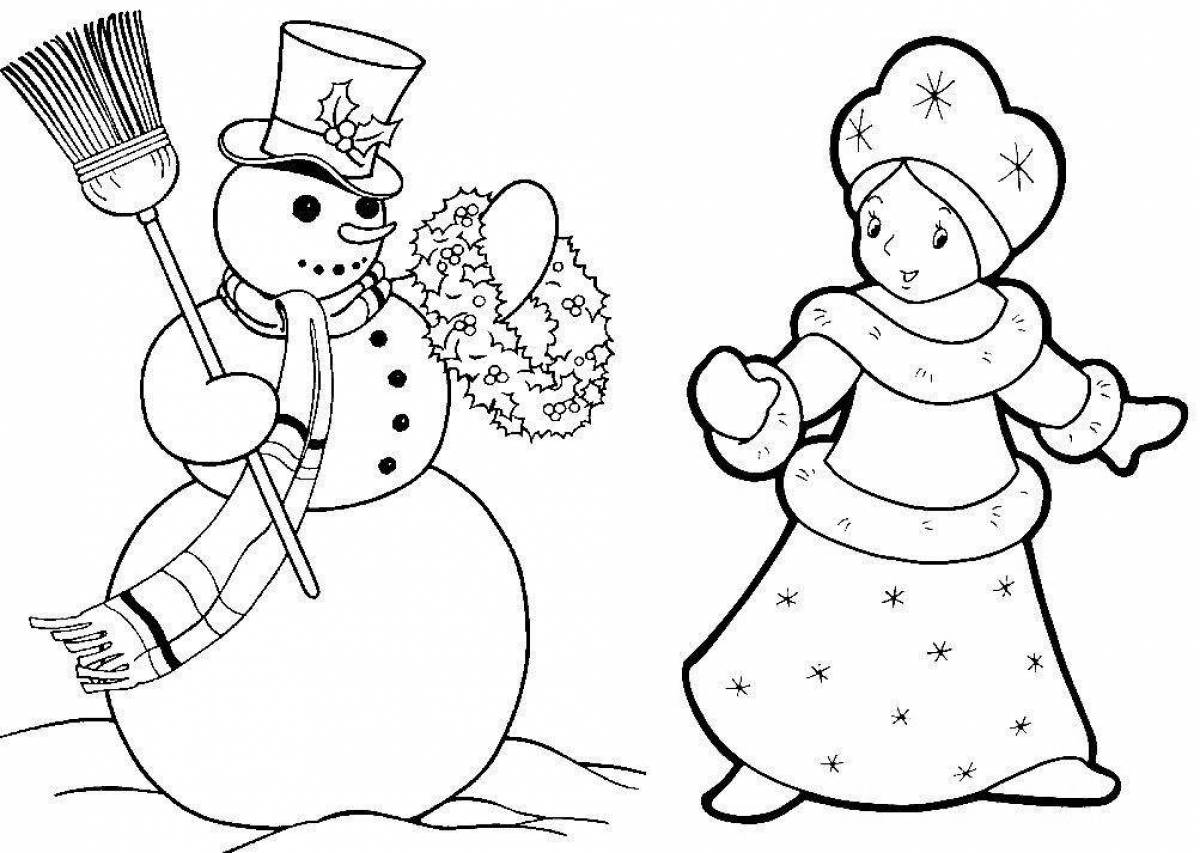 Дед мороз снегурочка и снеговик #2
