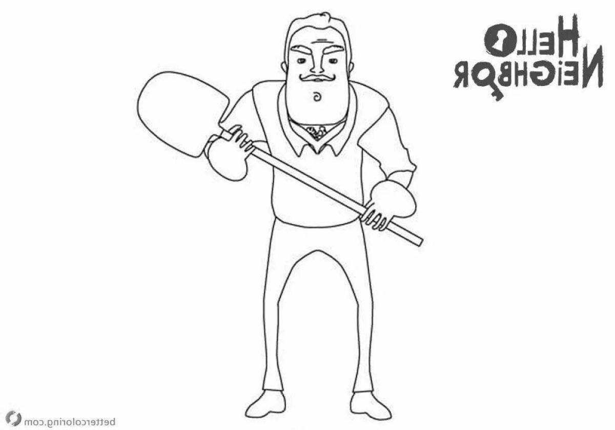 Hello neighbor coloring book for kids