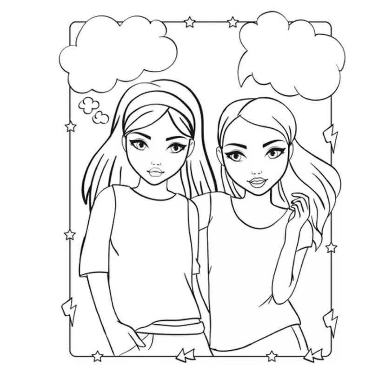 Creative coloring book for girls 12 years old for vr