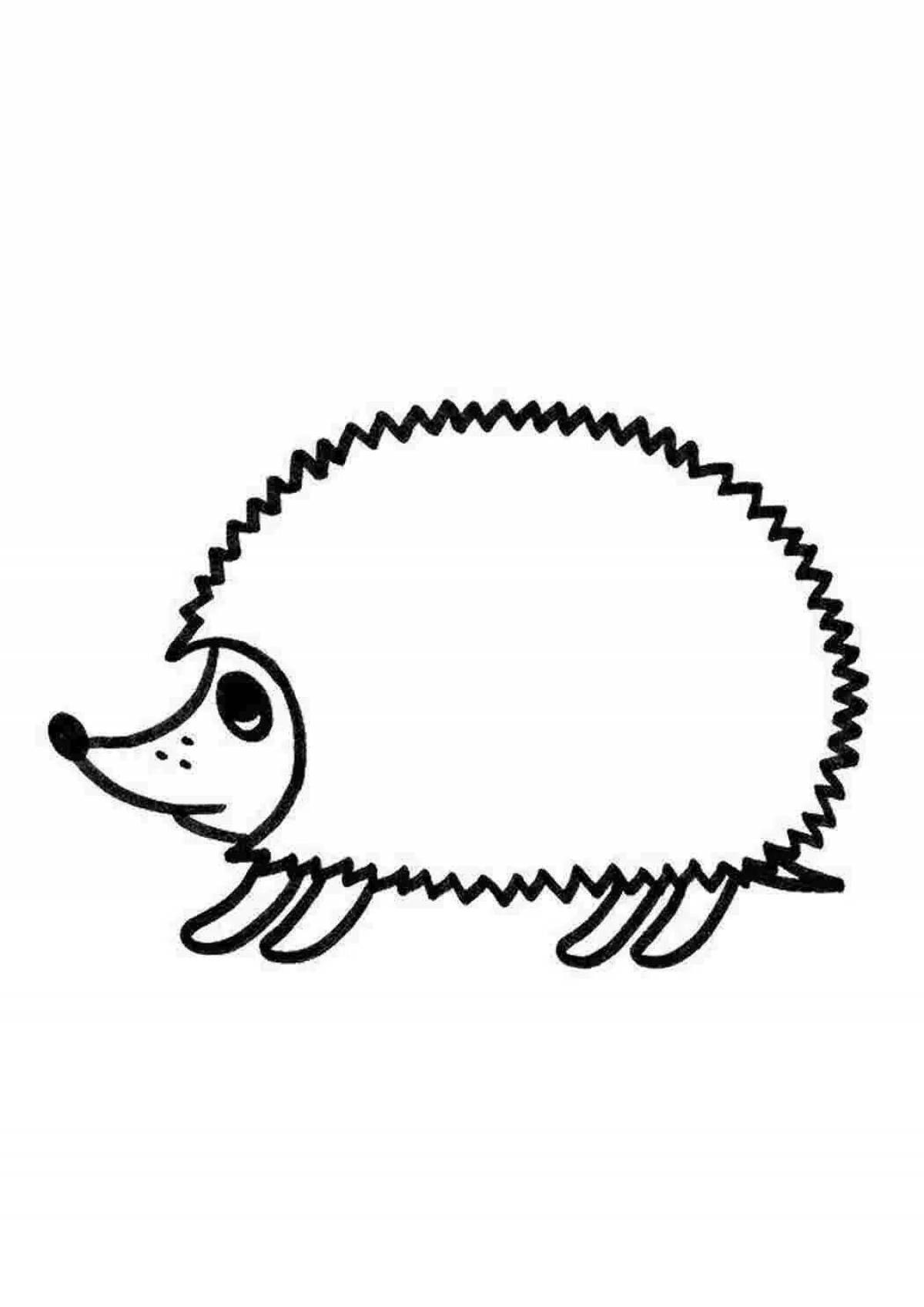 Exciting hedgehog coloring book for kids