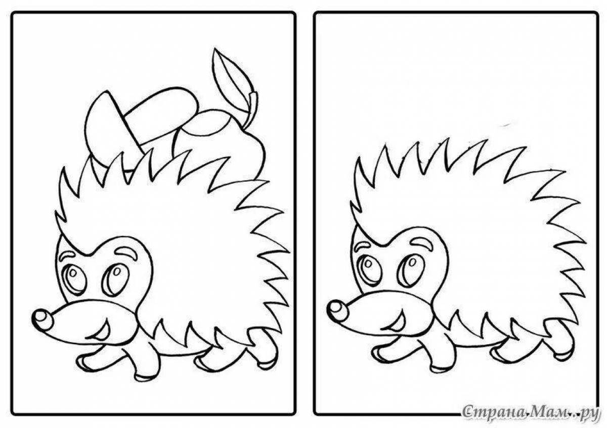Nice hedgehog coloring for kids