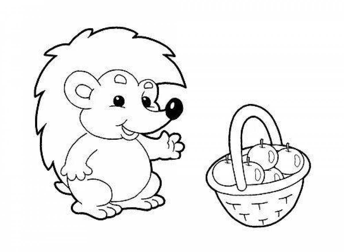 Awesome hedgehog coloring book for kids